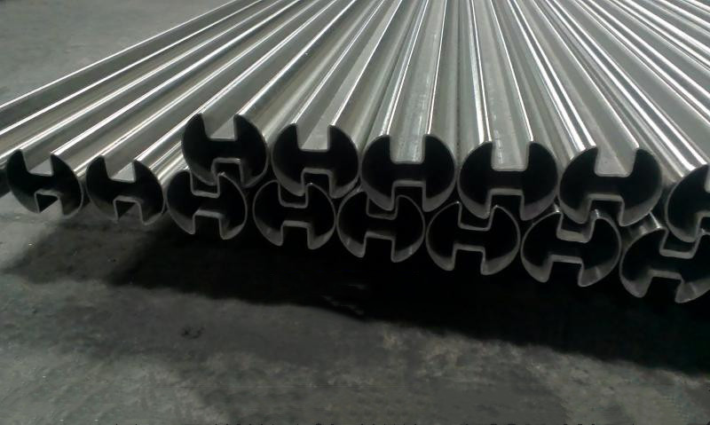 佛山厂家直供304jy网页夹玻璃槽管 凹槽矩形管单双槽圆管扶手面管