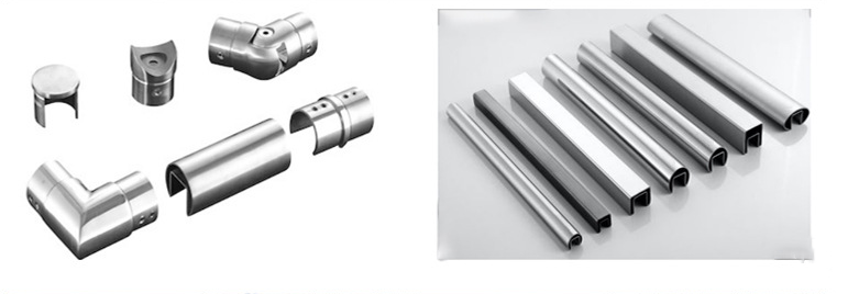 jy网页管厂定制304jy网页凹槽管 楼梯扶手凹槽管