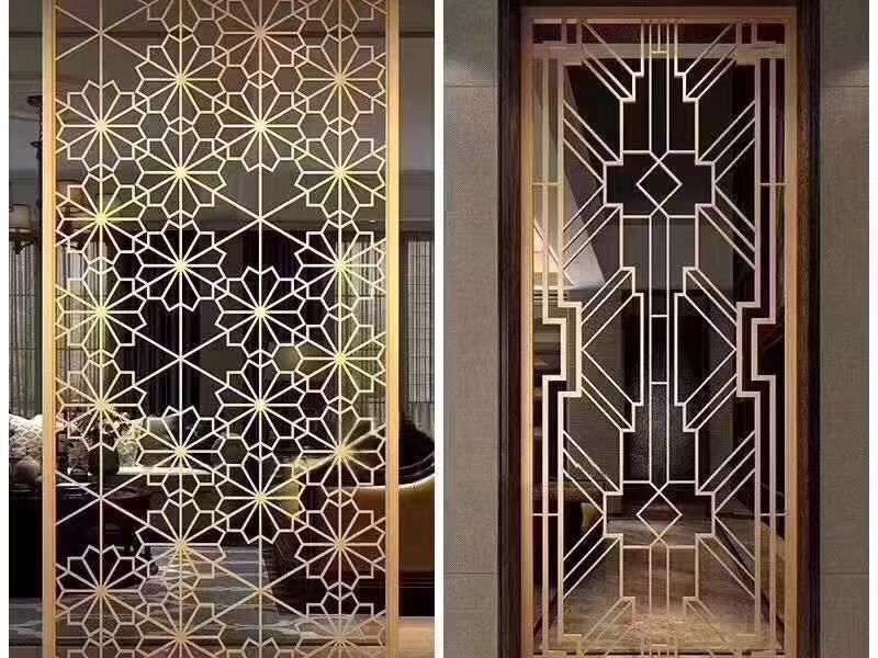 jy网页玫瑰金屏风用抛光